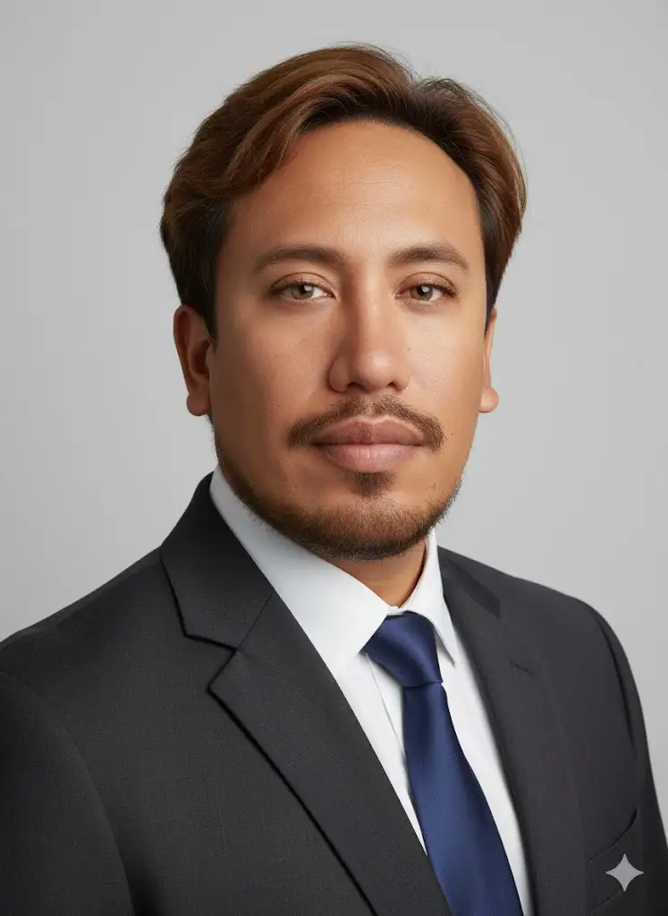 Basándote en mi imagen, genera una fotografía profesional para CV con estas especificaciones:
- Conserva el 100% de mis rasgos faciales exactos
- Fondo: liso profesional en tonos neutros (blanco, gris claro o azul corporativo)
- Iluminación: suave y profesional, sin sombras duras
- Atuendo: ropa formal de negocios (traje, camisa/blusa formal)
- Estilo: retrato profesional desde los hombros arriba
- Calidad: alta resolución, imagen realista y natural
- Expresión: facial neutral-profesional y confiada
- No alteres mi edad, género o características étnicas