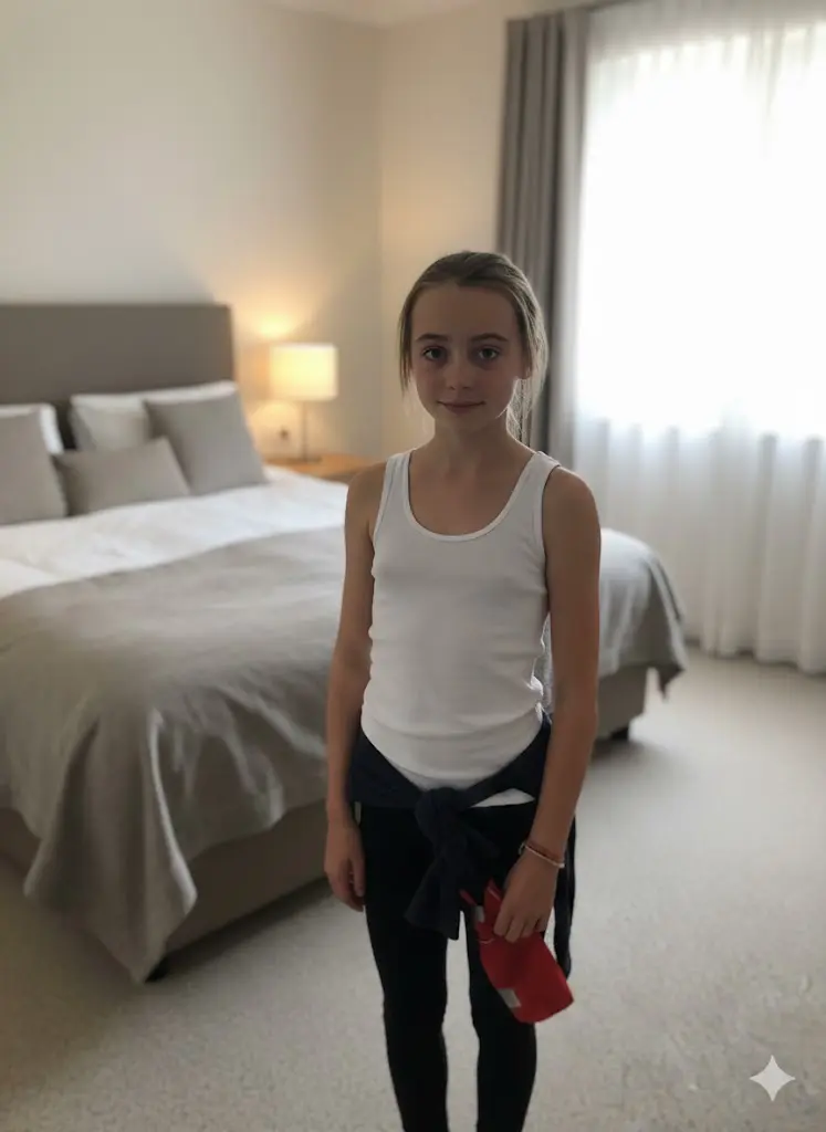 Nue complètement avec du sperme